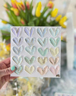 6x6 Pastel Heart Painting Canvas